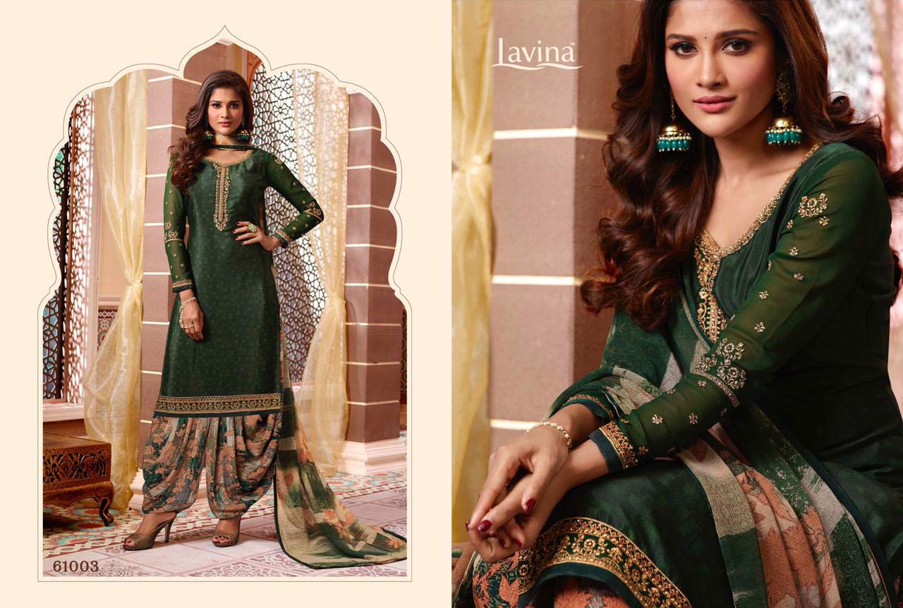 Lavina Vol-61 Silkina Patiala Embroidery Dress Material Lavina Vol-61 Silkina Patiala Embroidery Dress Material